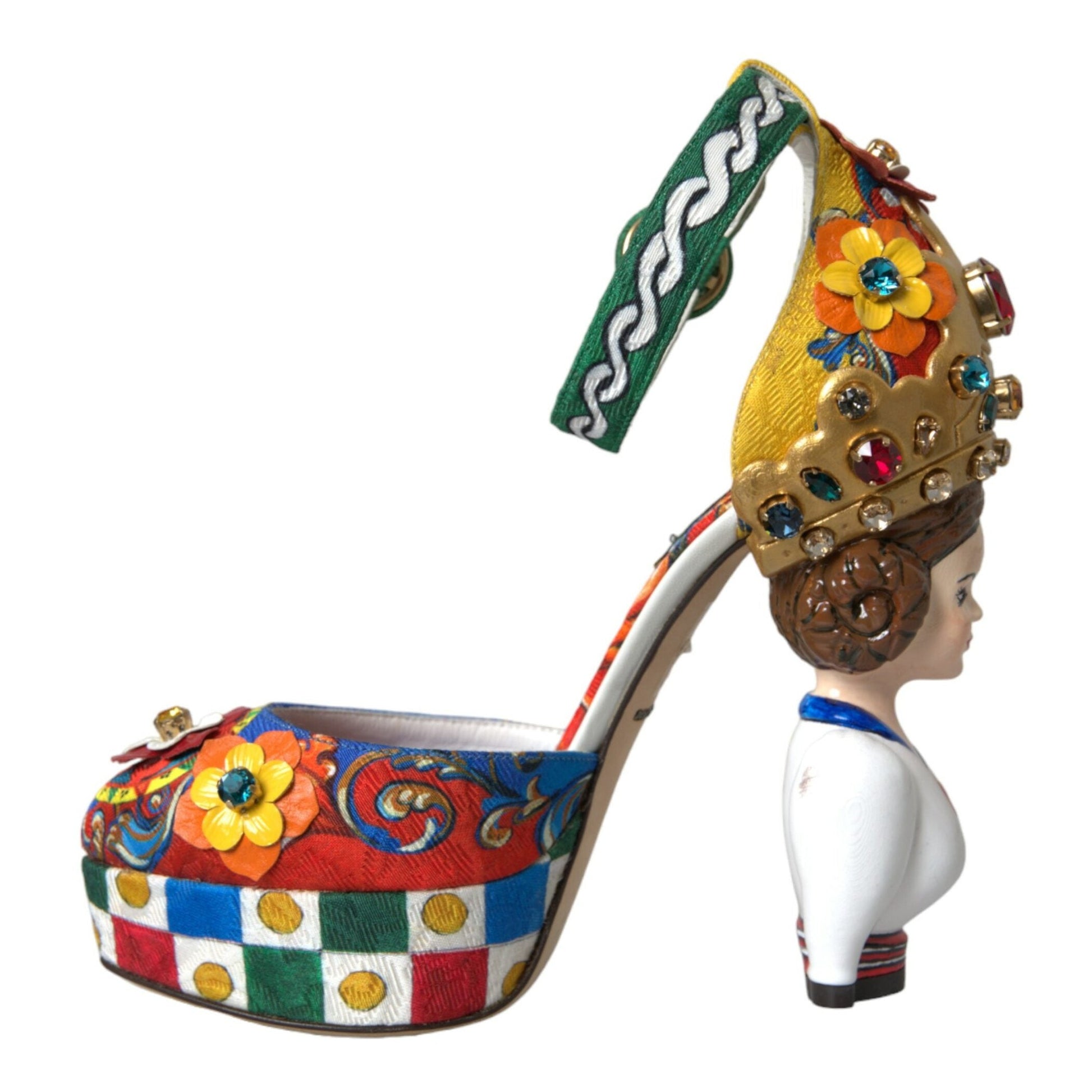 Dolce & Gabbana Multicolor Carretto Embellished Sandals Shoes Dolce & Gabbana