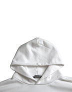Balenciaga White Cotton Logo Hooded Pullover Sweatshirt Sweater - Eljoys Fashion 