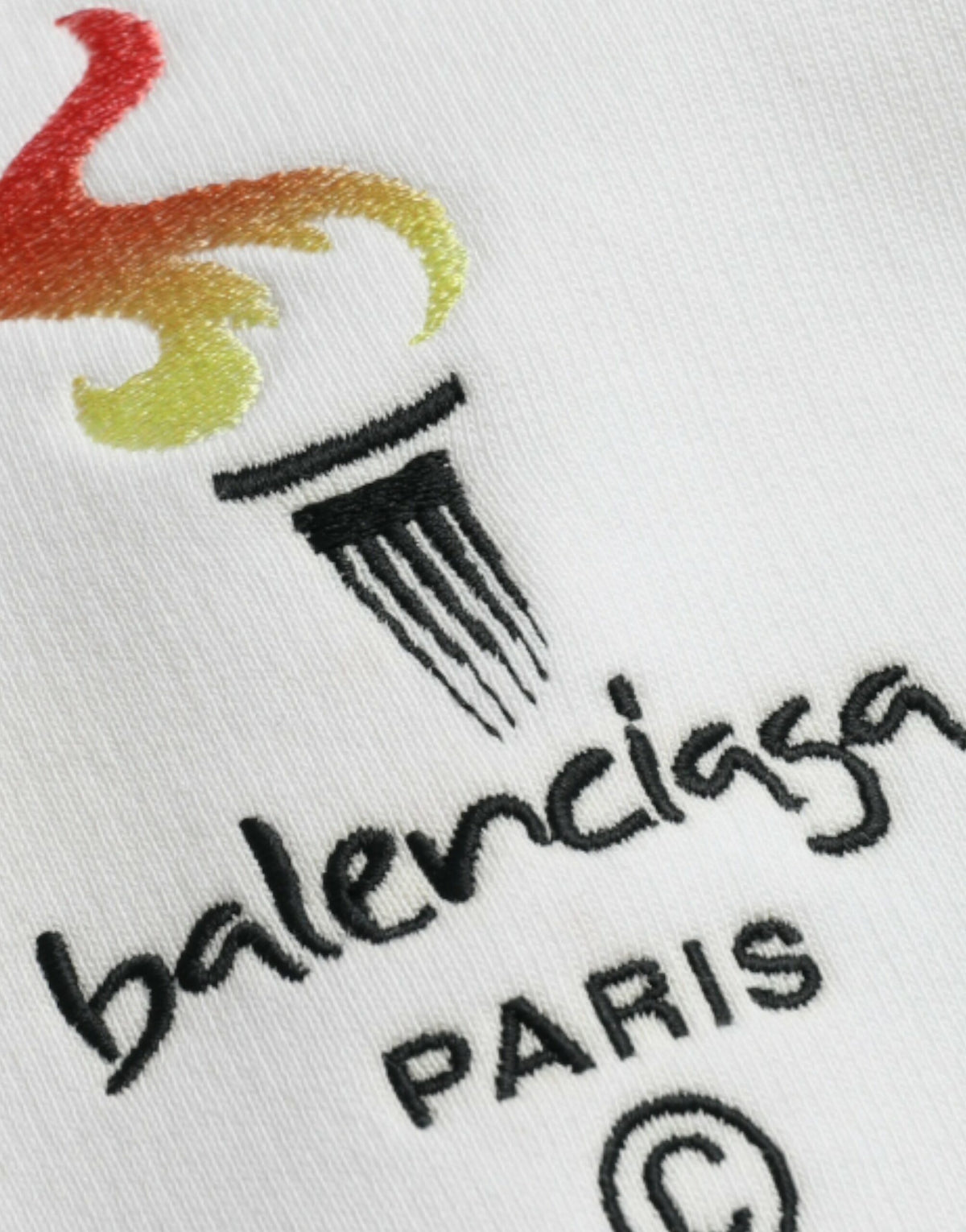 Balenciaga White Cotton Logo Hooded Pullover Sweatshirt Sweater - Eljoys Fashion 