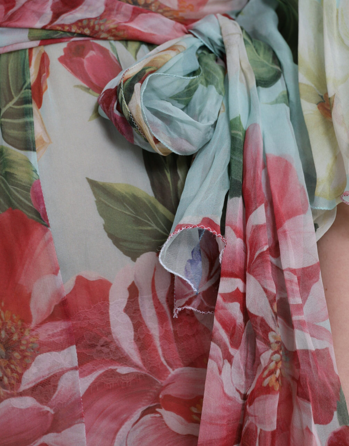 Dolce & Gabbana Blue Floral Print Tiered Long Maxi Dress - Eljoys Fashion 