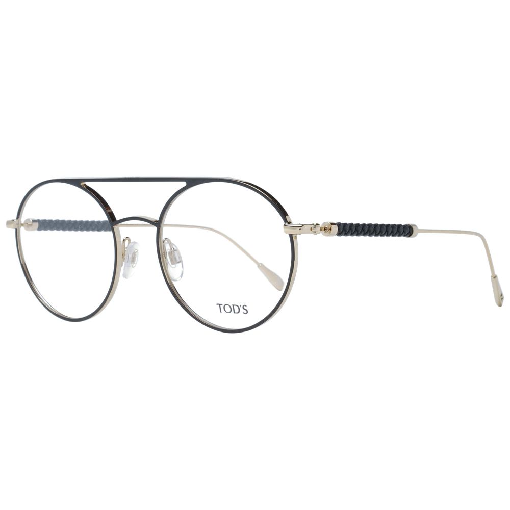 Black metal glasses frames by Tod's featuring sleek design and clear lenses, ideal for stylish eyewear.