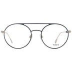 Black metal glasses frames by Tod's featuring sleek, modern design with clear lenses and minimalist style.