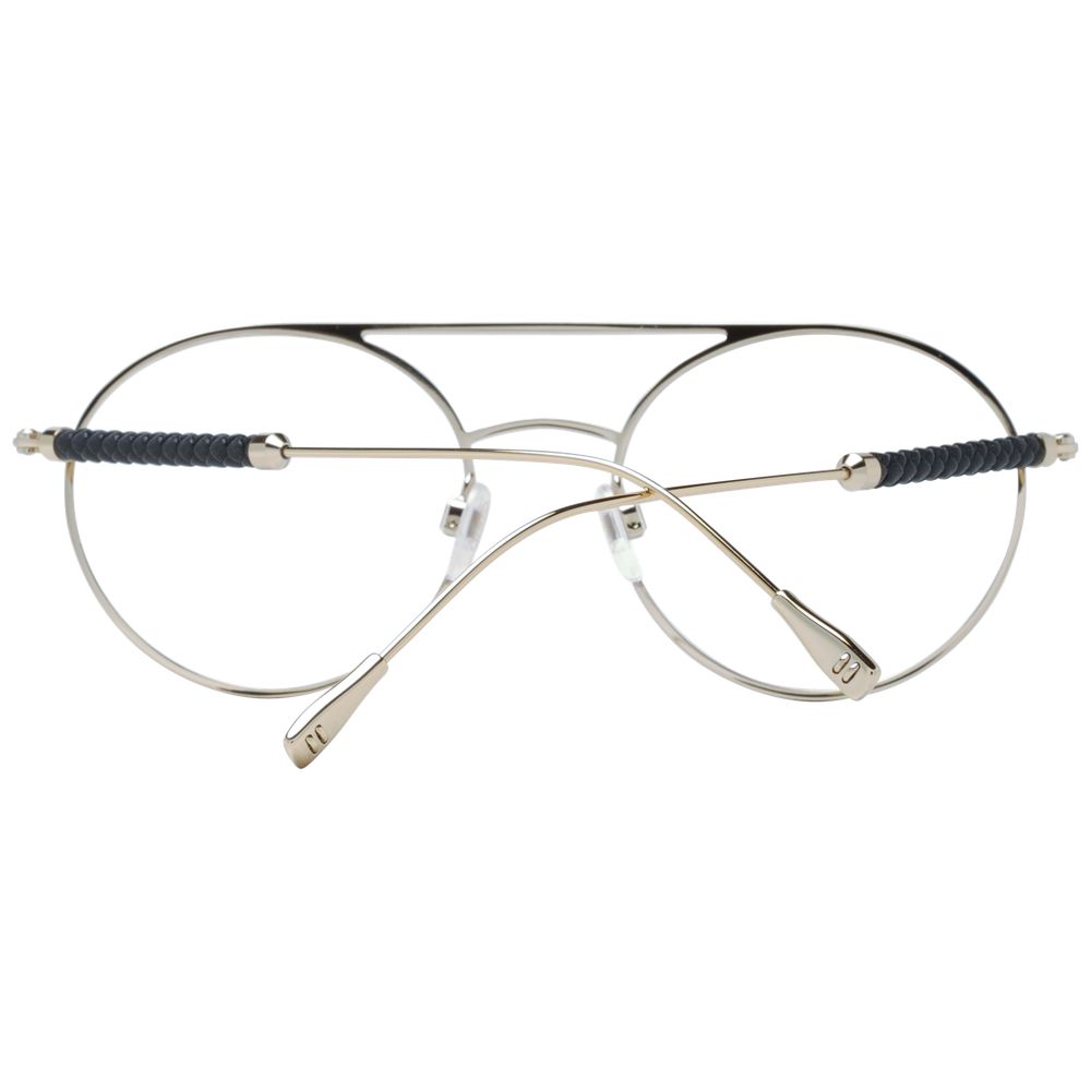 Black metal glasses frames by Tod's with sleek design and clear lenses, suitable for stylish eyewear.