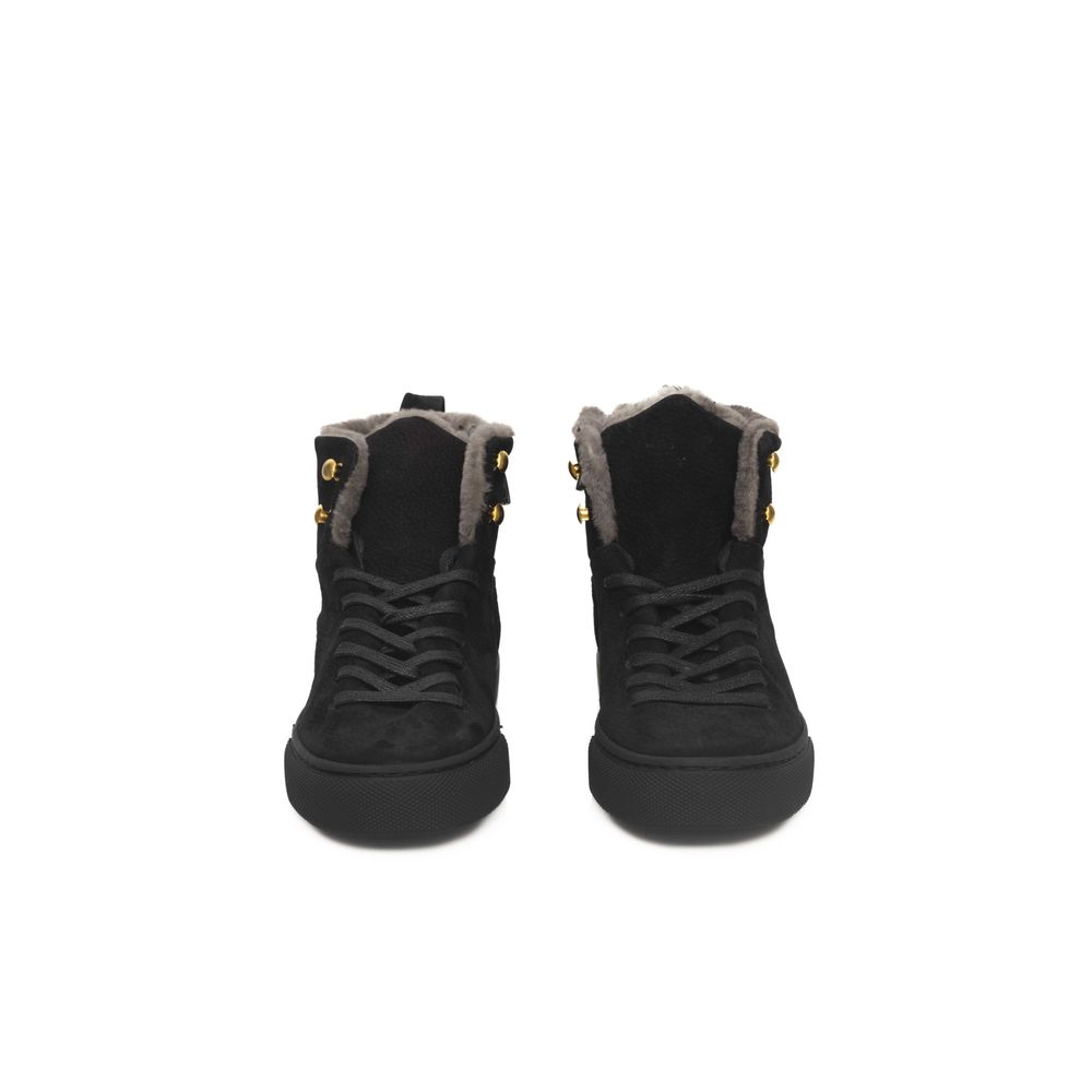 Cerruti 1881 Black Cowhide Women Sneaker Cerruti 1881