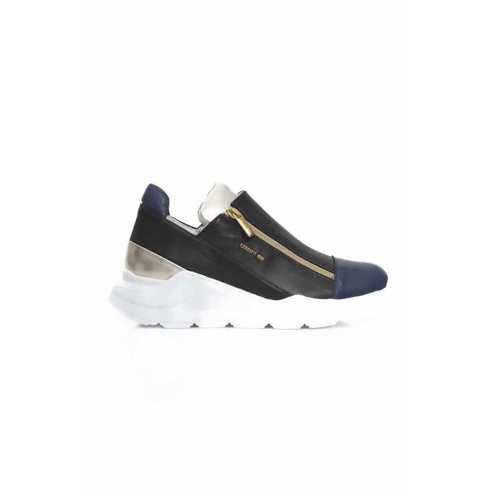 Cerruti 1881 Black Goatskin Women Sneaker Cerruti 1881