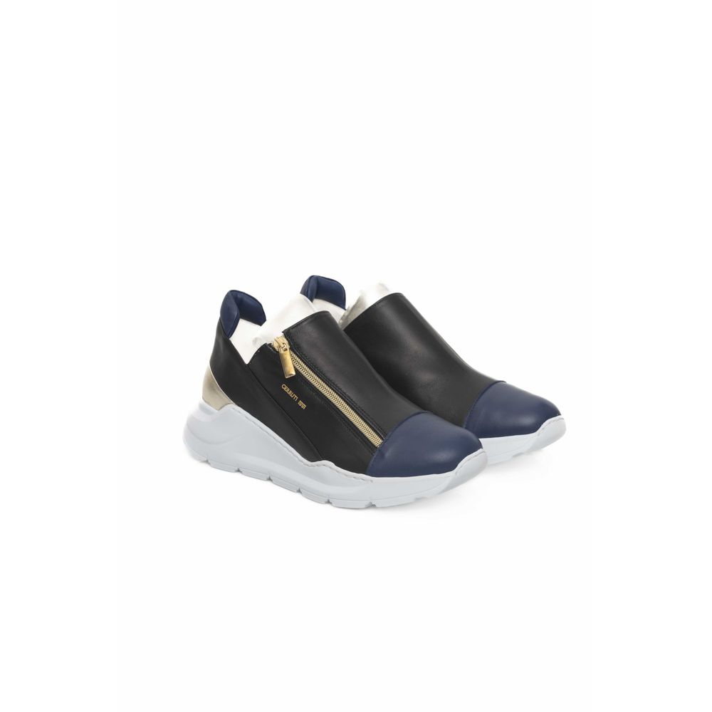 Cerruti 1881 Black Goatskin Women Sneaker Cerruti 1881