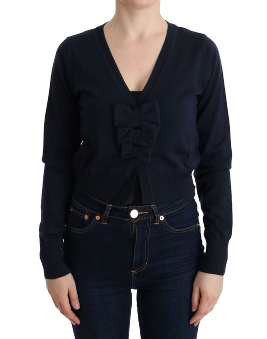 MARGHI LO' Blue Wool Blouse Sweater MARGHI LO'