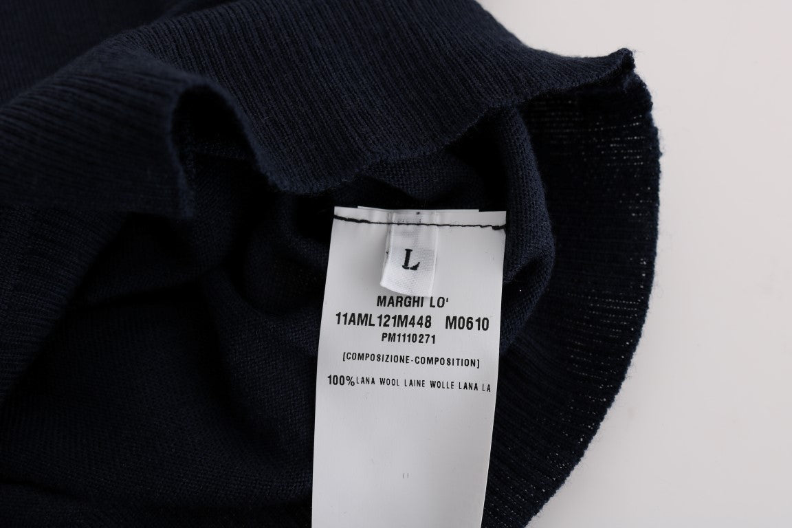 MARGHI LO' Blue Wool Blouse Sweater MARGHI LO'