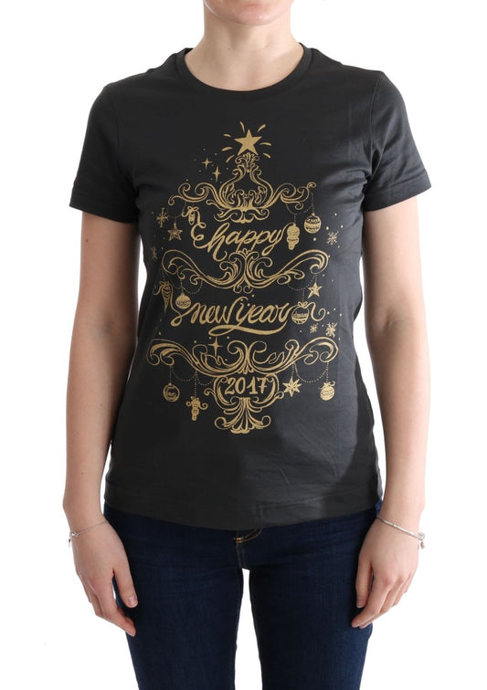 Dolce & Gabbana Gray Cotton 2017 Motive T-Shirt Dolce & Gabbana