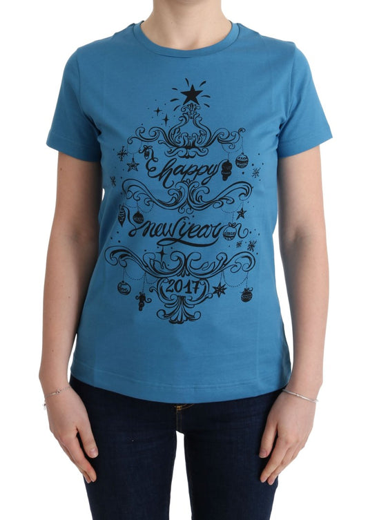 Dolce & Gabbana Blue Cotton 2017 Motive T-Shirt Dolce & Gabbana