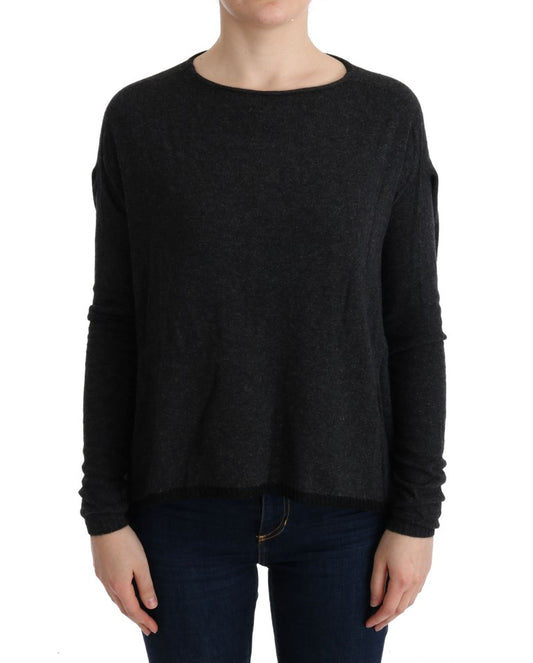 Costume National Gray Viscose Knitted Sweater Costume National