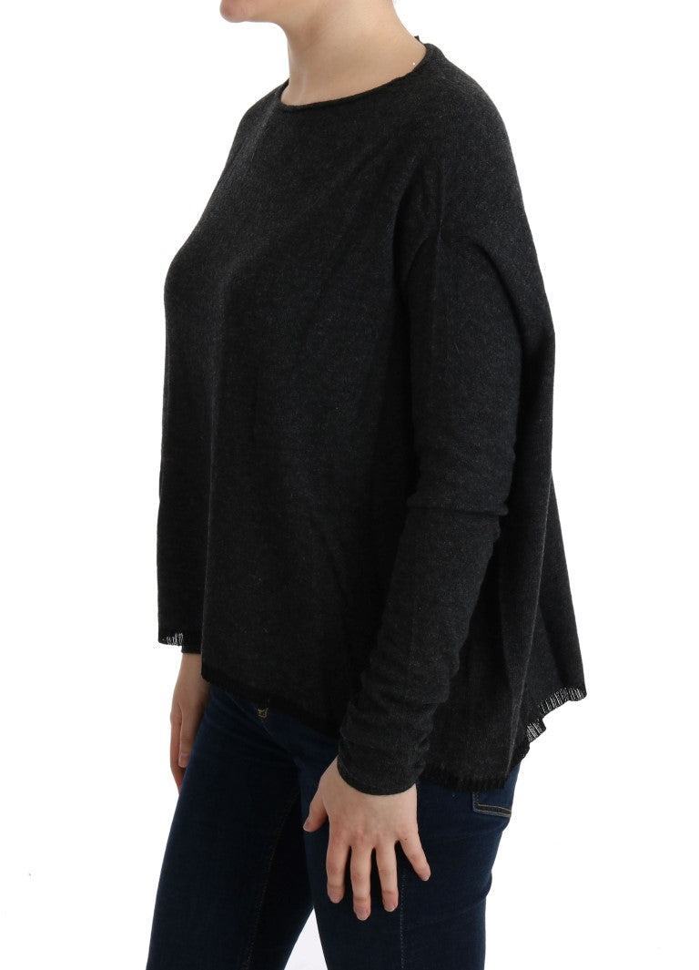 Costume National Gray Viscose Knitted Sweater Costume National