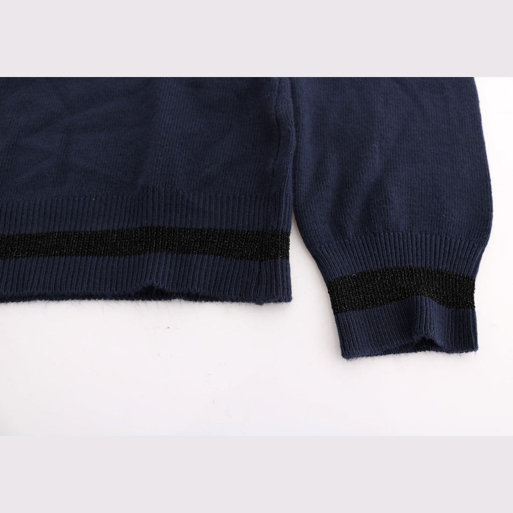 Costume National Blue V-neck Viscose Sweater