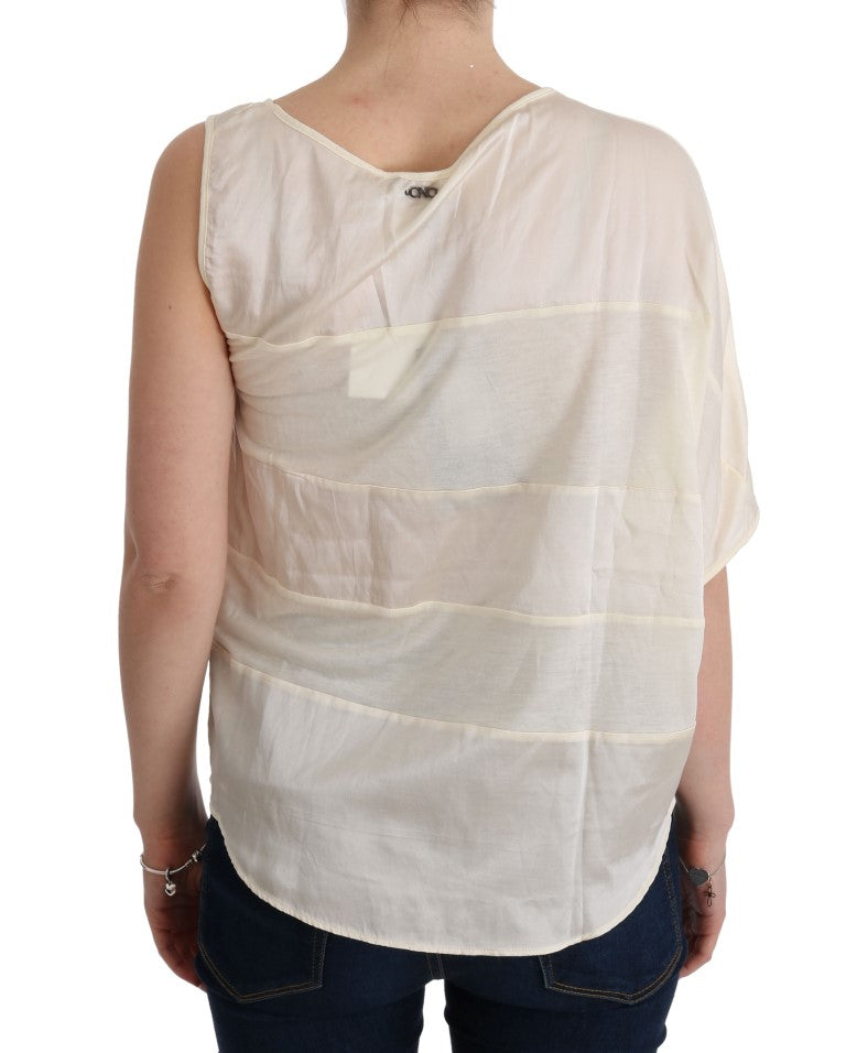 Costume National Beige Asymmetric Top Blouse Costume National
