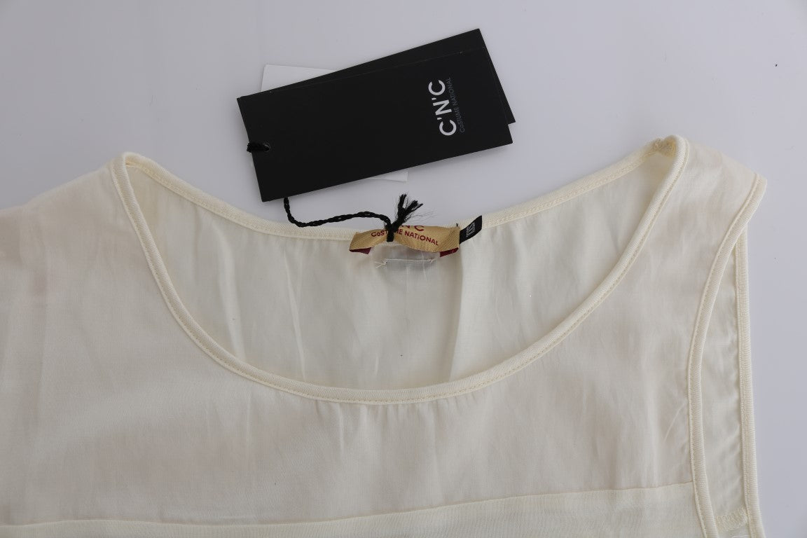 Costume National Beige Asymmetric Top Blouse Costume National