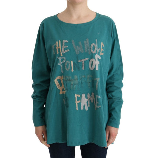 John Galliano Green Cotton Oversized Sweater John Galliano