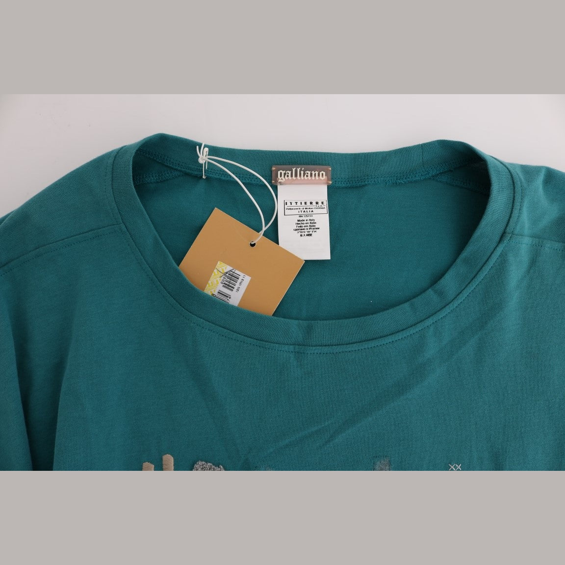 John Galliano Green Cotton Oversized Sweater John Galliano