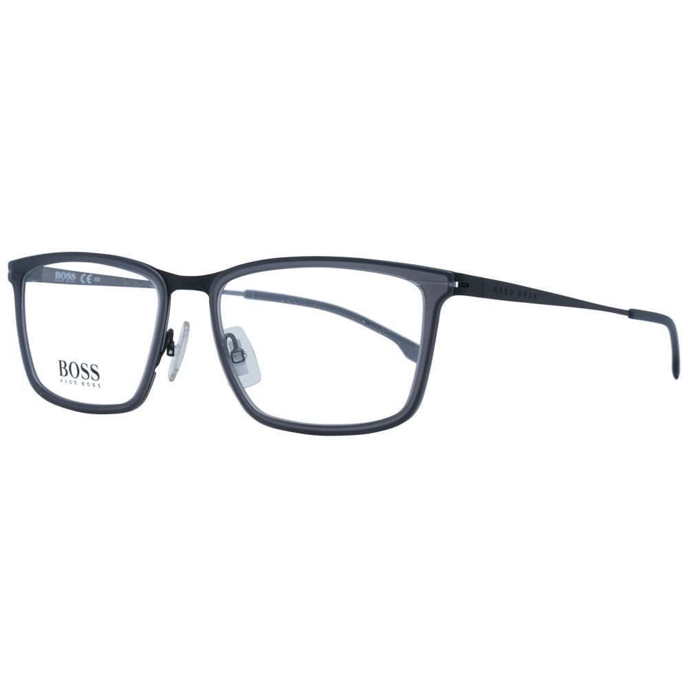 Hugo Boss Gray Stainless Steel Glasses Frames