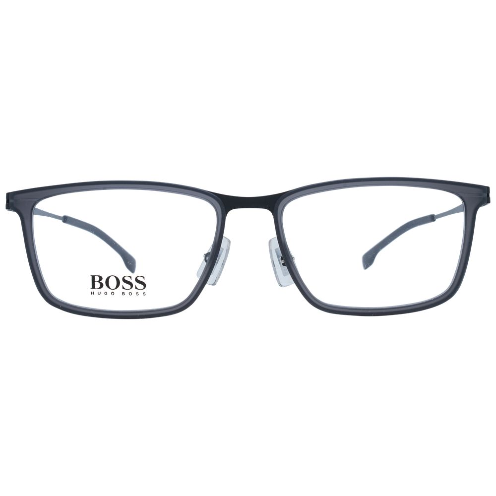 Hugo Boss Gray Stainless Steel Glasses Frames