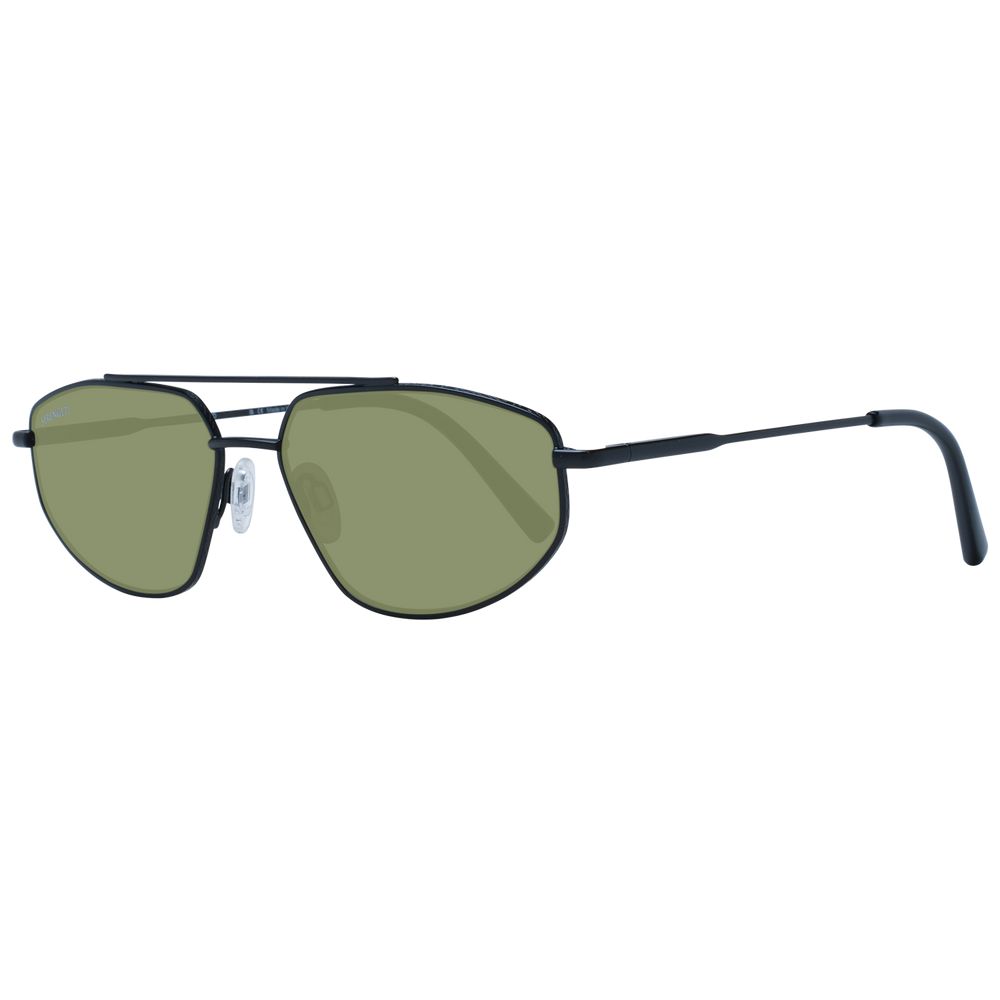 Serengeti black metal sunglasses with sleek frames and tinted lenses, stylish eyewear for sun protection.