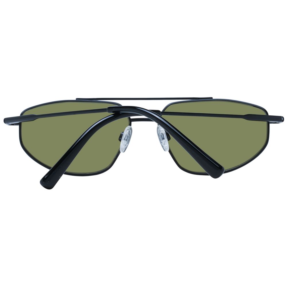Serengeti black metal sunglasses with sleek frame and dark lenses, stylish eyewear for sun protection and modern fashion.