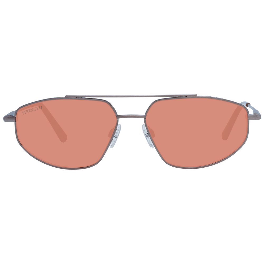 Serengeti bronze metal sunglasses with sleek frame and tinted lenses, stylish eyewear for sun protection and fashion.