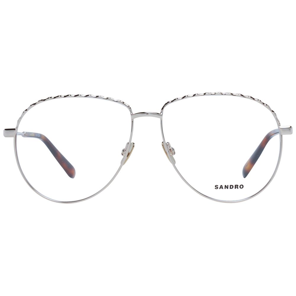Sandro rose gold metal glasses frames with sleek design and clear lenses, stylish and lightweight eyewear.