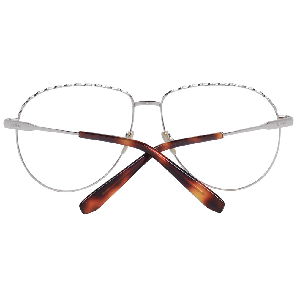 Sandro rose gold metal glasses frames with clear lenses, stylish and lightweight for everyday wear.