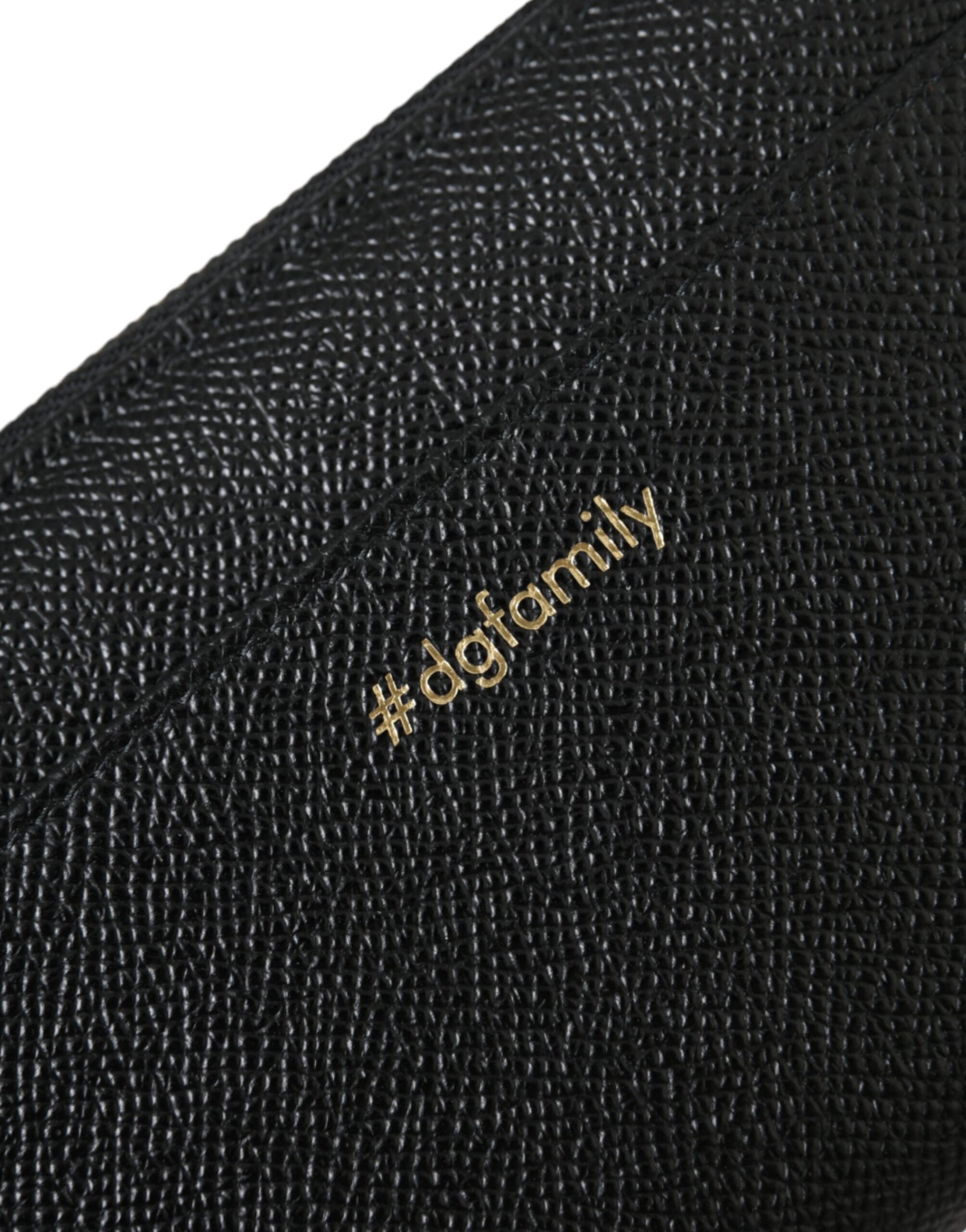 Dolce & Gabbana Black Blue Leather #DGFAMILY Zipper Continental Men Wallet Dolce & Gabbana