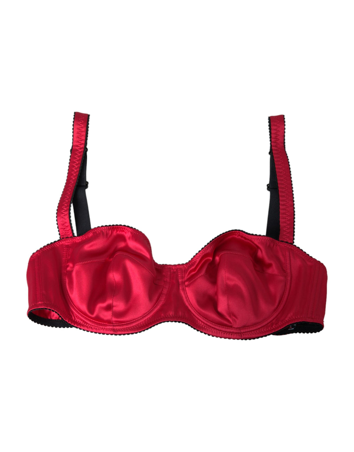Dolce & Gabbana Bordeaux Silk Stretch Balconcino Bra Underwear - Eljoys Fashion 