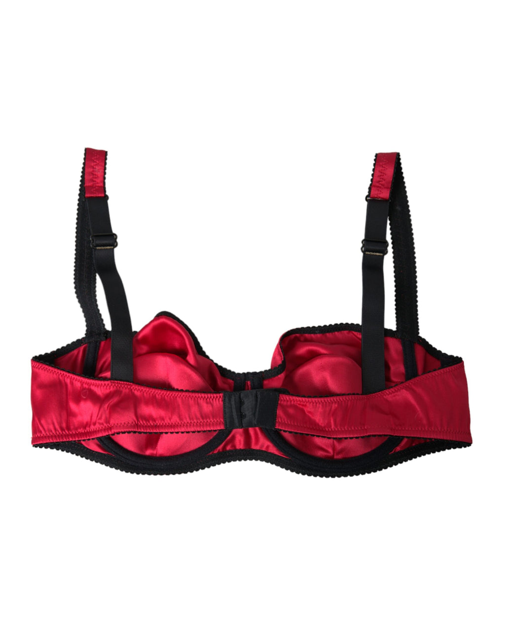 Dolce & Gabbana Bordeaux Silk Stretch Balconcino Bra Underwear - Eljoys Fashion 