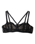 Dolce & Gabbana Black Floral Lace Nylon Balconcino Bra Underwear - Eljoys Fashion 