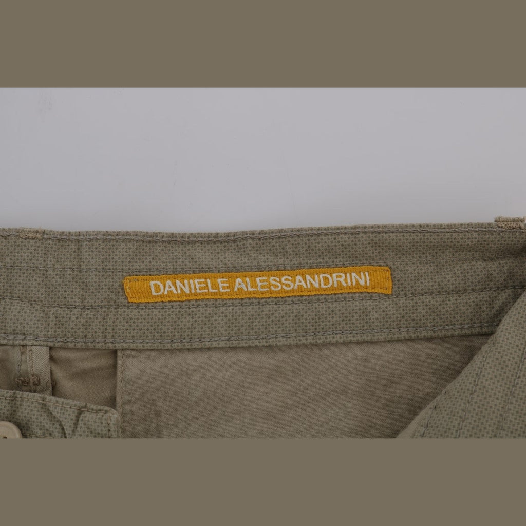 Daniele Alessandrini Beige Cotton Stretch Slim Fit Chinos