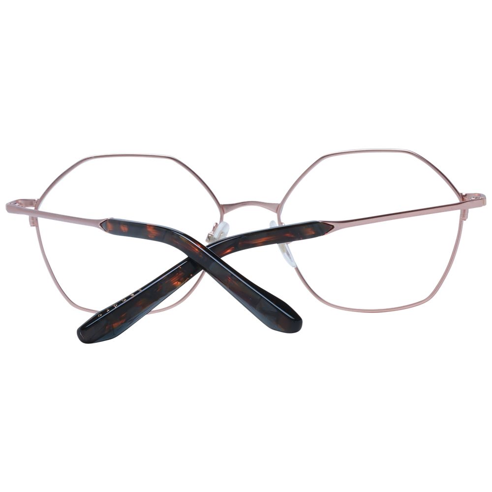 Sandro rose gold stainless steel glasses frames with sleek design and clear lenses, showcasing modern eyewear style.