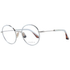 Sandro white stainless steel glasses frames with sleek design and clear lenses, showcasing modern eyewear style.