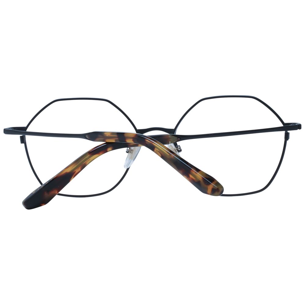 Sandro black stainless steel glasses frames with sleek, modern design, featuring slim arms and clear nose pads.