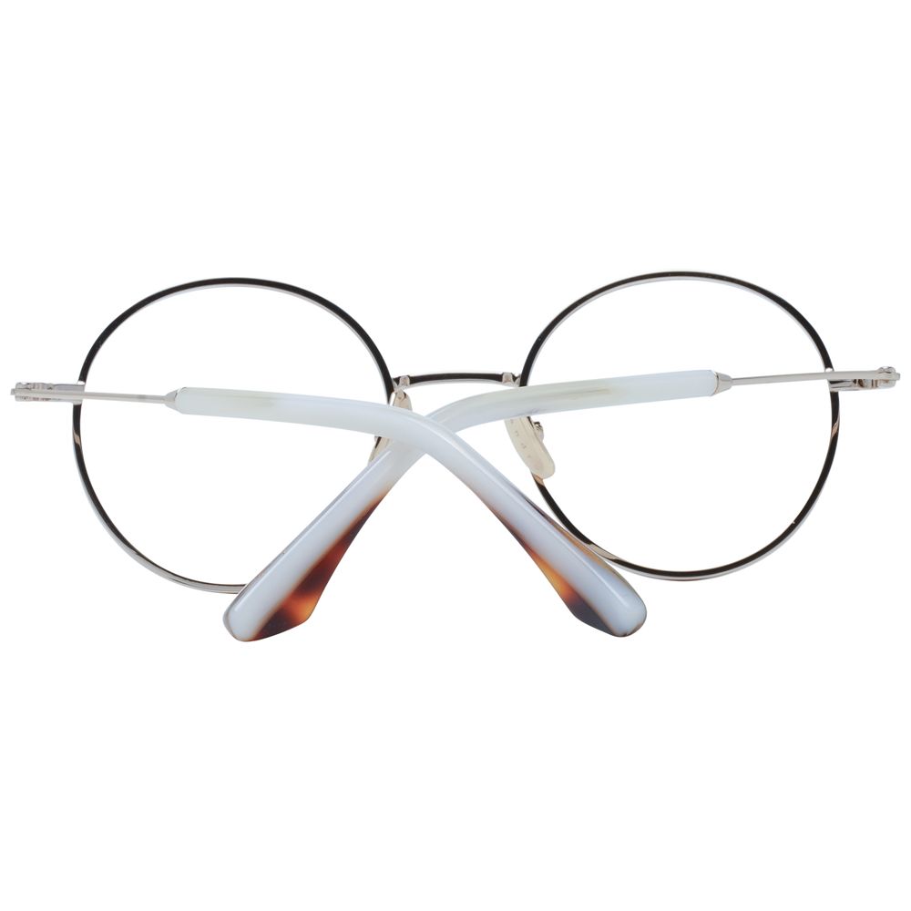 Sandro white stainless steel glasses frames with clear lenses, modern design for stylish eyewear.