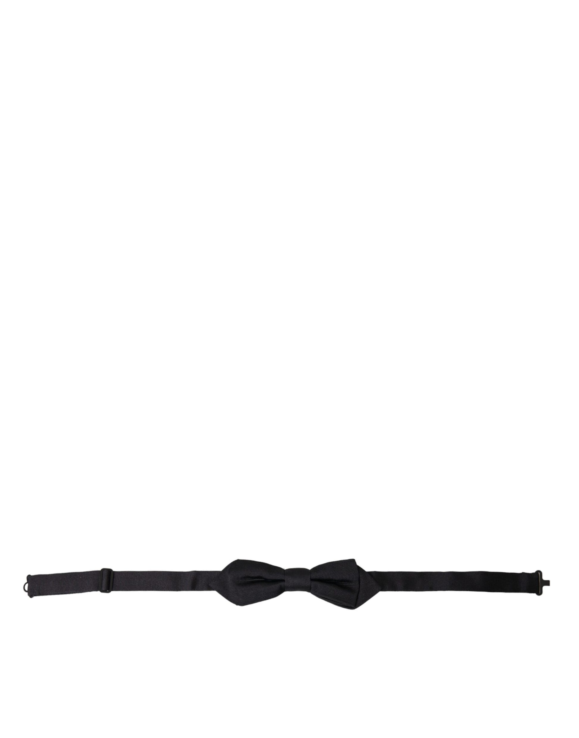 Dolce & Gabbana Black Silk Adjustable Neck Men Bow Tie Dolce & Gabbana