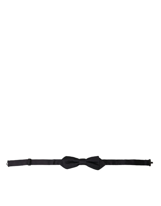 Dolce & Gabbana Black Silk Adjustable Neck Men Bow Tie Dolce & Gabbana