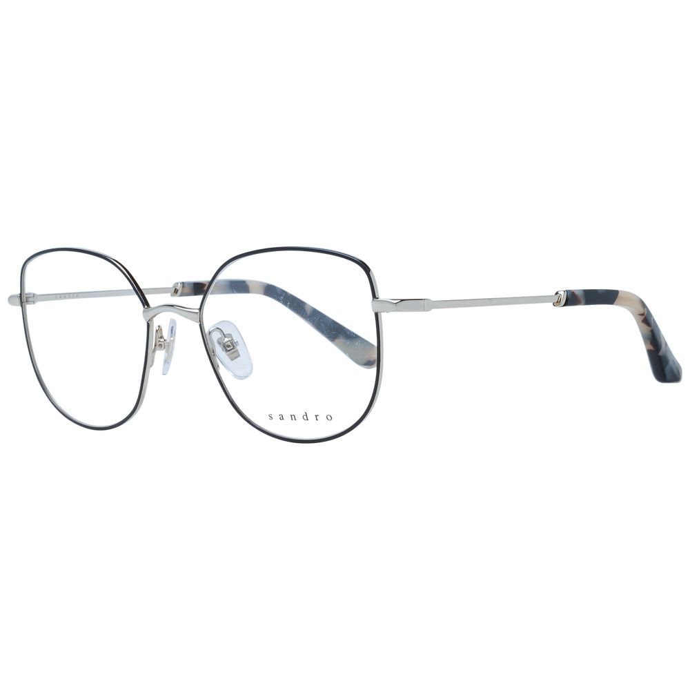 Black metal Sandro glasses frames with clear lenses, stylish and lightweight for everyday wear.