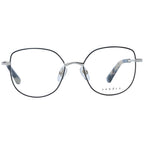 Sandro black metal eyeglass frames with clear lenses, stylish and lightweight for everyday wear.