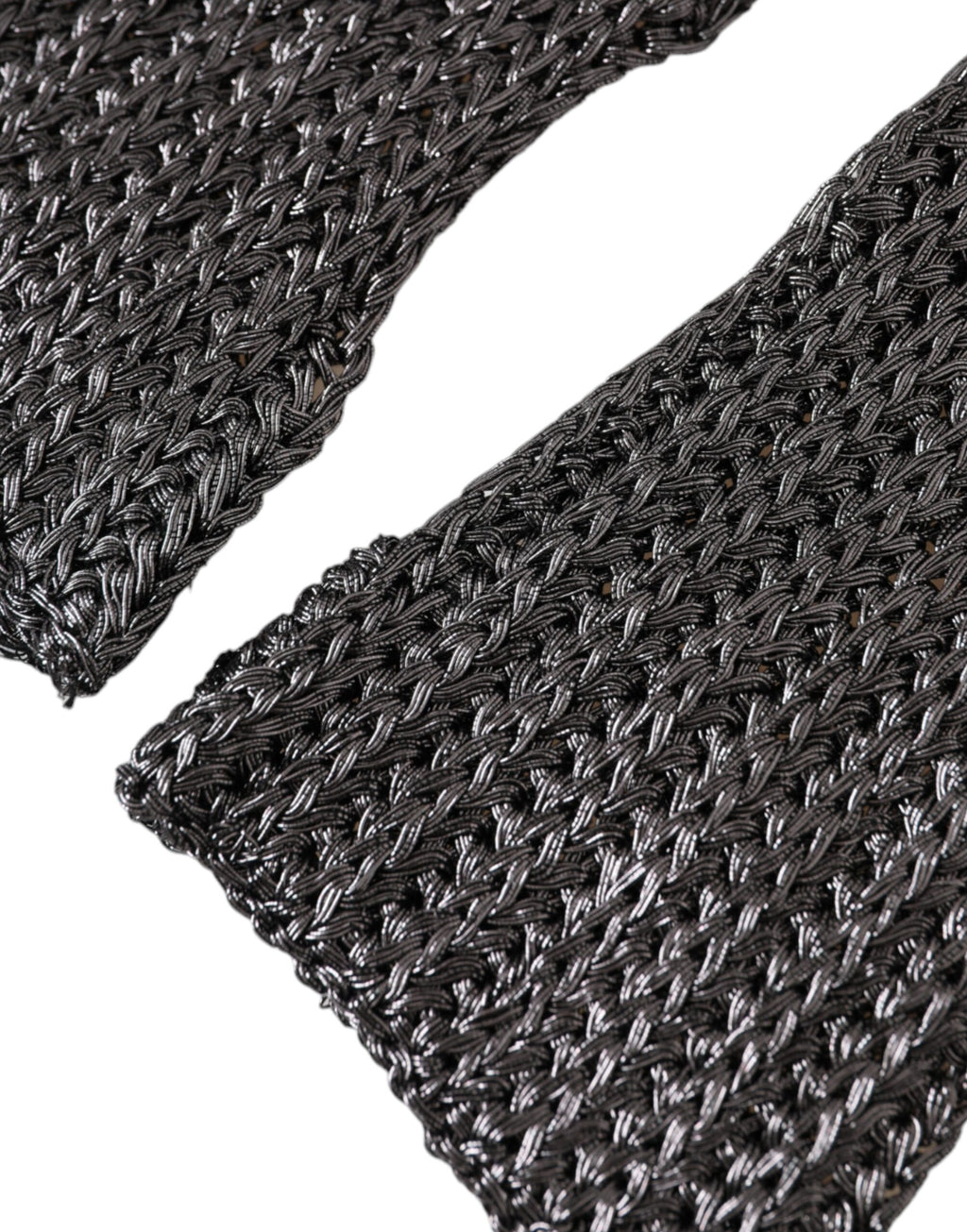 Dolce & Gabbana Gray Viscose Knitted Finger Less Gloves - Eljoys Fashion 