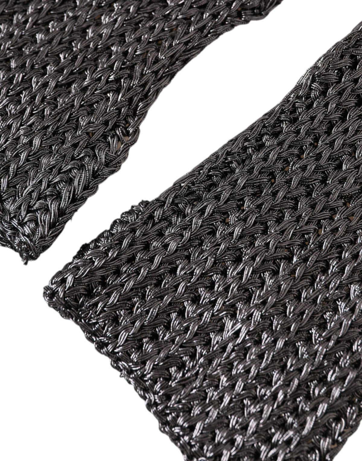 Dolce & Gabbana Gray Viscose Knitted Finger Less Gloves - Eljoys Fashion 