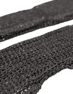 Dolce & Gabbana Gray Viscose Knitted Finger Less Gloves - Eljoys Fashion 