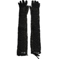 Dolce & Gabbana Black Taormina Lace Elbow Length Gloves