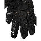 Dolce & Gabbana Black Taormina Lace Elbow Length Gloves