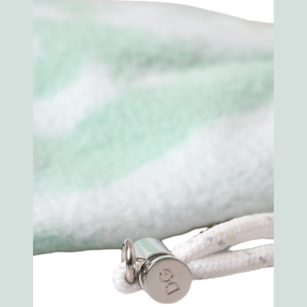 Dolce & Gabbana White Nylon Fleece Wrist Length Mitten Gloves
