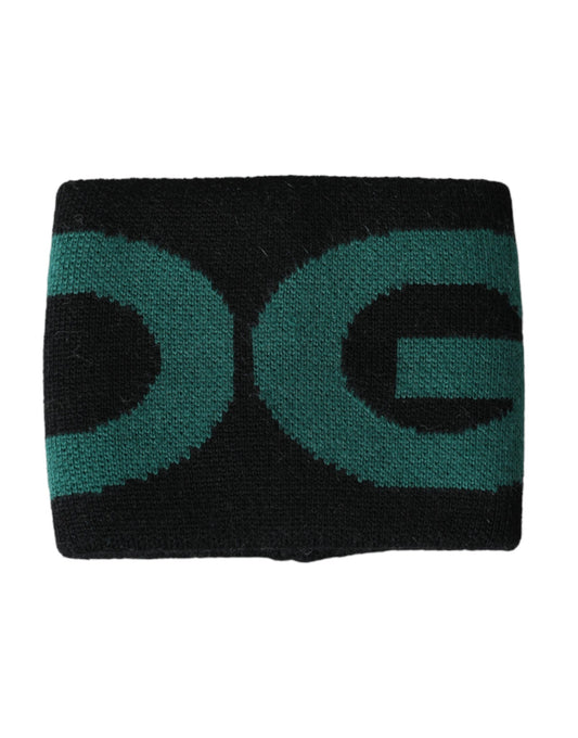 Dolce & Gabbana Black Green Wool Logo #DGMILLENNIALS Wristband Dolce & Gabbana