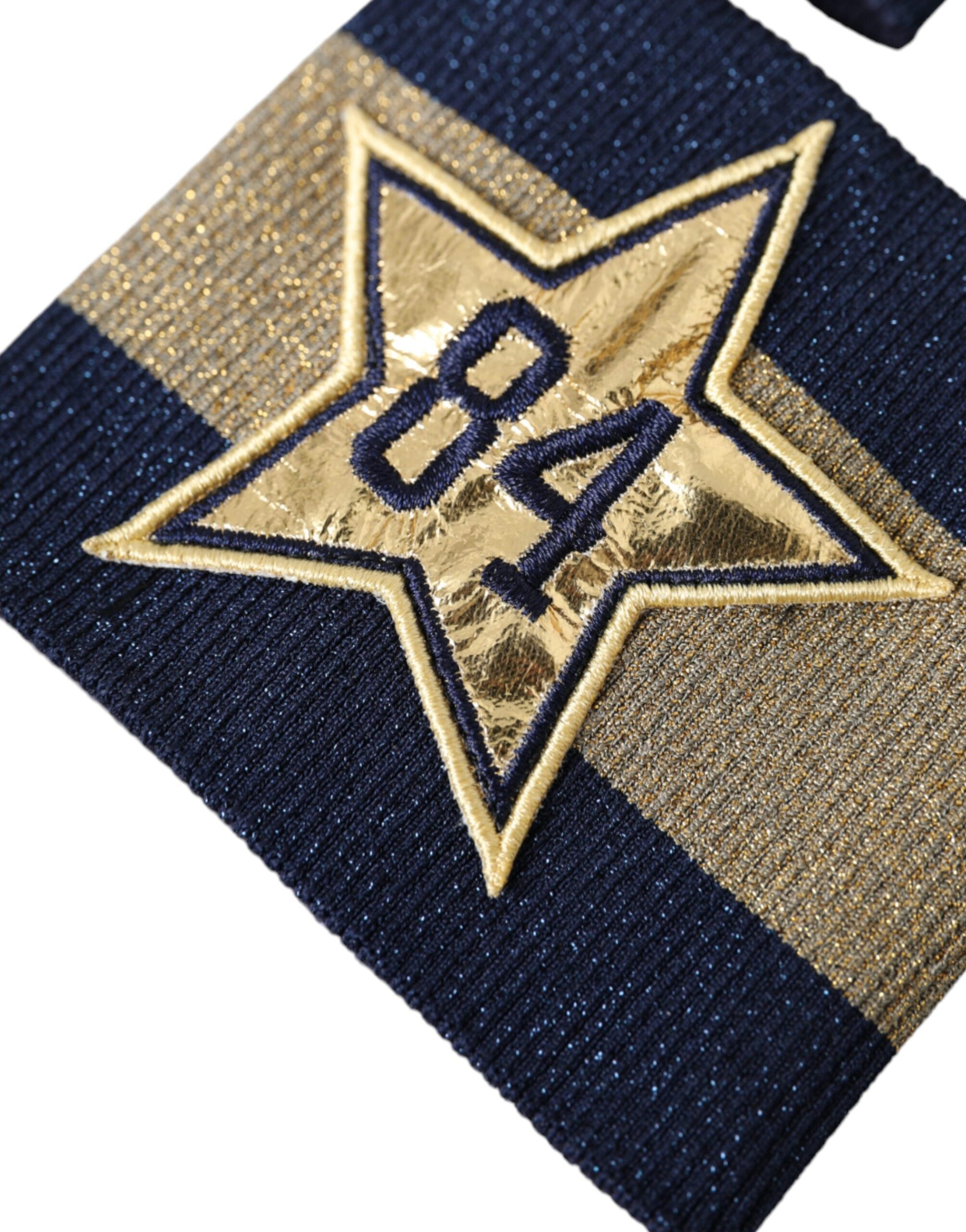 Dolce & Gabbana Black Gold Logo Star 84 Viscose Wristband Dolce & Gabbana