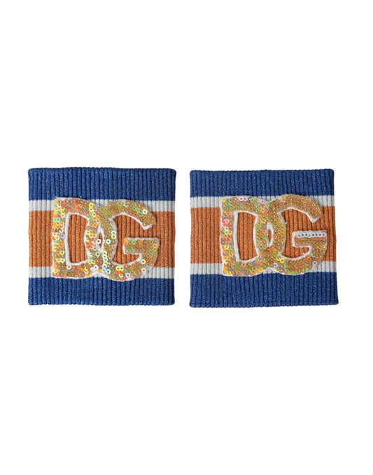 Dolce & Gabbana Multicolor Logo Sequin Viscose Wristband Dolce & Gabbana